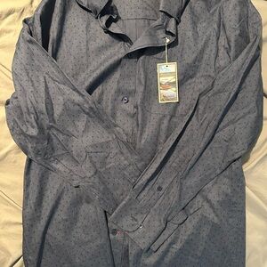 Daniel Cremieux Dark Blue Patterned Button Down Shirt